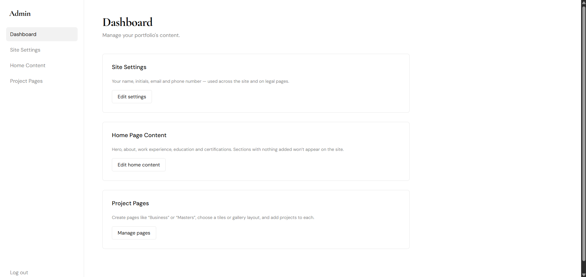 Editable Portfolio screenshot 1
